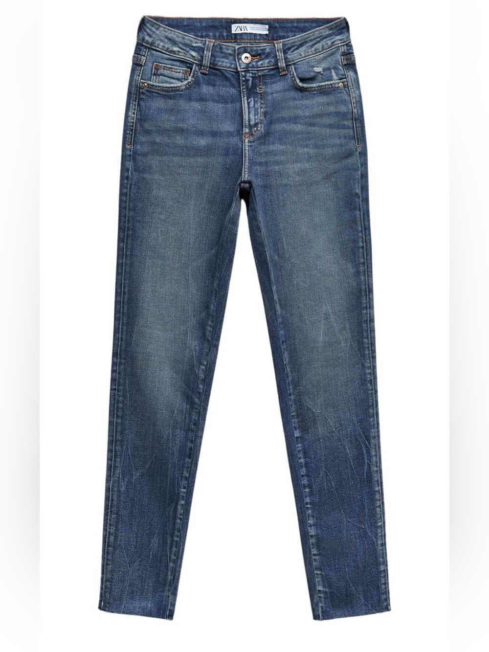 Zara Skinny Jeans in Washed Blue Denim